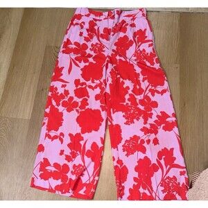 Halogen x Atlantic pacific floral pink pants